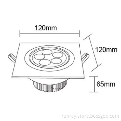 5W LED Downlight, 85-265V AC or 12-24V DC, Bridgelux/Epistar Chips 90-110lm/W, CE, ISO:9001 Factory